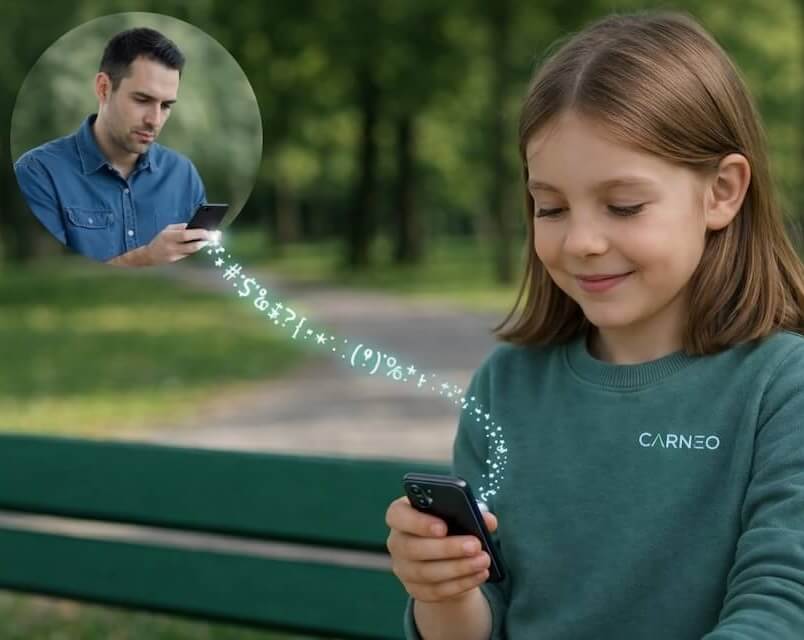 Tată și fiică cu telefon