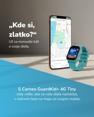 „Kde si, zlatko?“ Už sa nemusíte báť o svoje dieťa. S Carneo GuardKid+ 4G Tiny vždy vidíte, kde sa vaše dieťa nachádza – v...