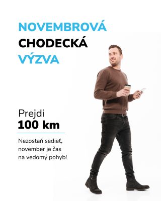 🍂 NOVEMBROVÁ VÝZVA: Prejdi 100 km za mesiac! 📅 Trvanie: 1. november – 30. november 🎯 Cieľ: Prejsť celkovo 100 kilometrov 📊...