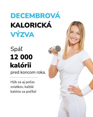 🎄 DECEMBROVÁ VÝZVA: Spáľ 12 000 kalórií pred koncom roka! 📅 Trvanie: 1. december – 31. december 🎯 Cieľ: Spáliť 12 000...